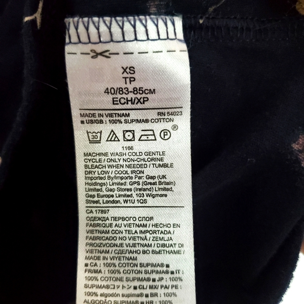 BANANA REPUBLIC Perfect fit flute print tshirt - Picture 6 of 7